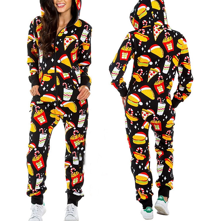 Kerstman Kerst pyjama Onesie pyjamas Dames Kerstmis Volwassenen Kerstmis kerstavond Feest Huiskleding Onesie 2026 - $38.99 –P11
