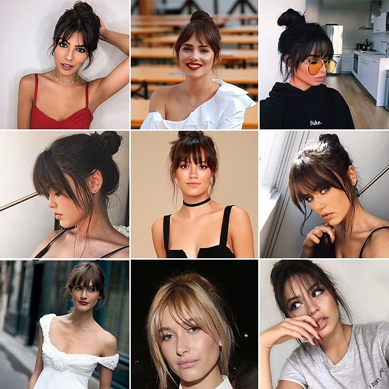 1PC Women's Girls' Wigs Natural Fringe Front Neat Straight Temple True Hair Clip Slender Straight Air Extension Bangs the Everyday Top Hair Accessory for Women with Thin Hair Natural 2026 - $6.99 –P16