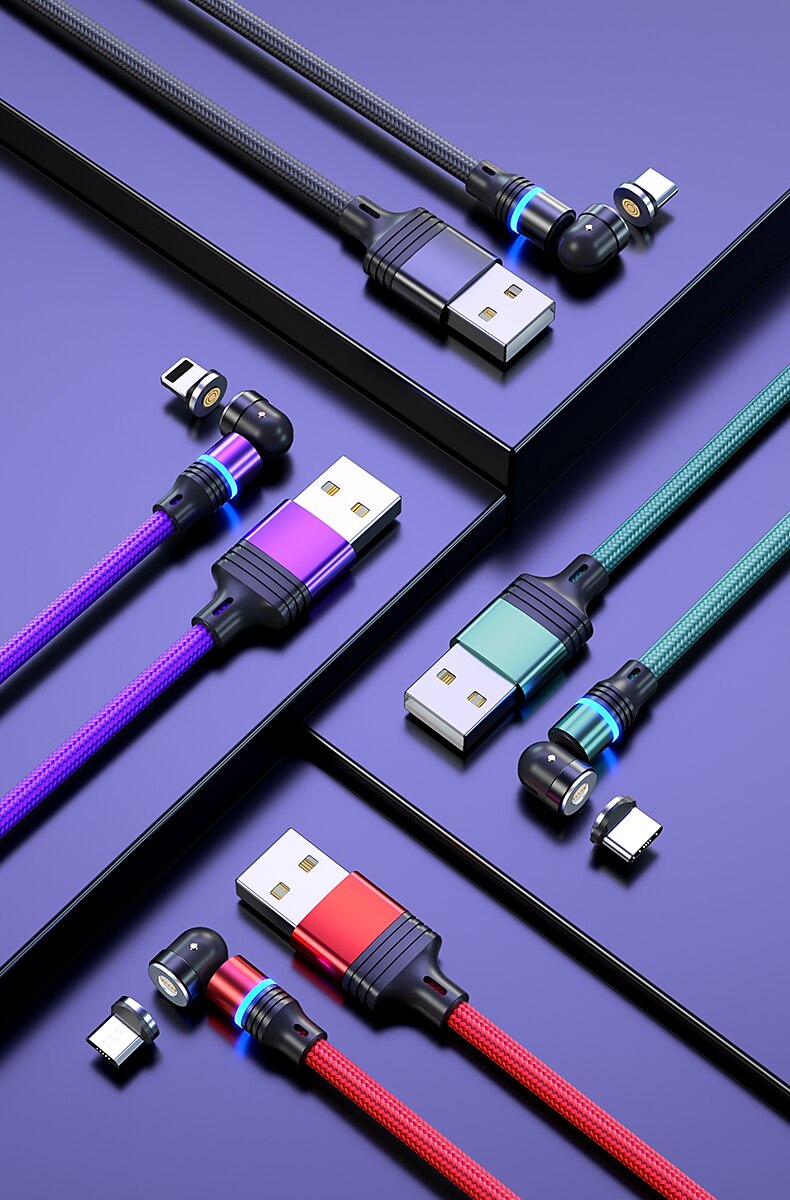 Vícenásobný nabíjecí kabel 0,5M (1.5Ft) 3,3 stop 6,6 stop USB A na Lightning / micro / USB C 2.4 A Nabíjecí kabel Rychlé nabíjení Nylonové pletené 3 v 1 Magnetické Pro Samsung Xiaomi Huawei Doplňky k 2025 - $12.99 –P5