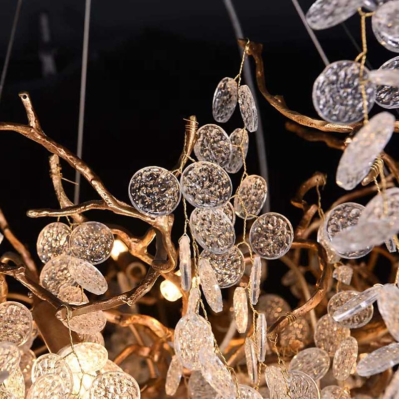 LED Chandeliers Modern Luxury, 60cm Gold Crystal for Home Interiors Kitchen Bedroom Iron Art Tree Branch Lamp Creative Lamp Light 85-265V 2025 - $739.49 –P8
