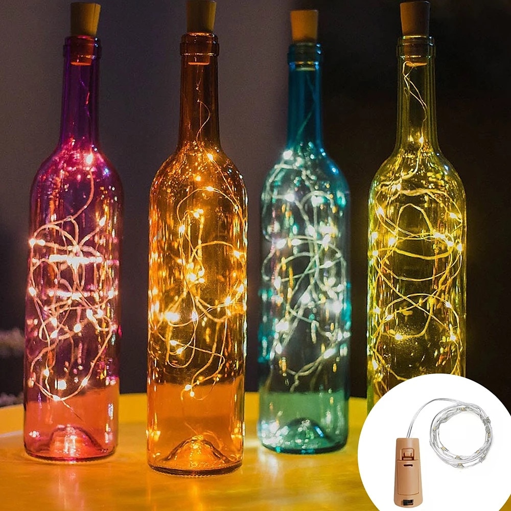 elegante festa di ricevimento di nozze bottiglia di vino luce con luci a led in sughero batteria inclusa ghirlanda di luci fatate festa di natale bar decorazione per matrimonio 5/10/20/30/100 pezzi del 2025 a $6.49 –P9