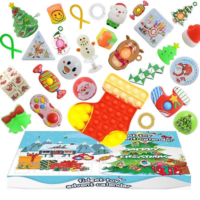Christmas Advent Calendar Blind Box,Christmas Blind Box Children's Party Gift Decompression DIY Hand Tear Countdown Calendar Blind Box Christmas Toys for Christmas Gifts 2025 - $23.99 –P3