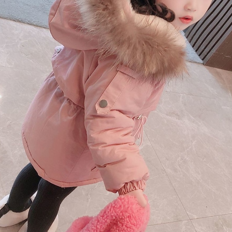 2025年 幼児 女の子 パーカー 純色 ファッション アウトドア コットン コート アウターウェア 3～7歳 秋 ブラック ピンク ブルー  コレクション – $39.99 –P5