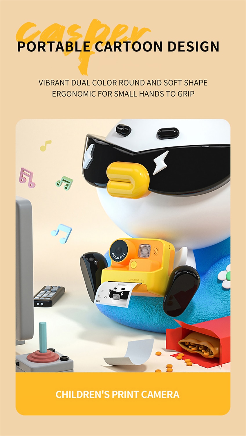 Instant Print Camera Thermische Afdruk Camera 1080P HD Digitale Camera Met 3 Rollen Afdrukpapier Video Foto Speelgoed Jongens Meisjes Valentijnsdag Cadeau 2026 - $92.99 –P4