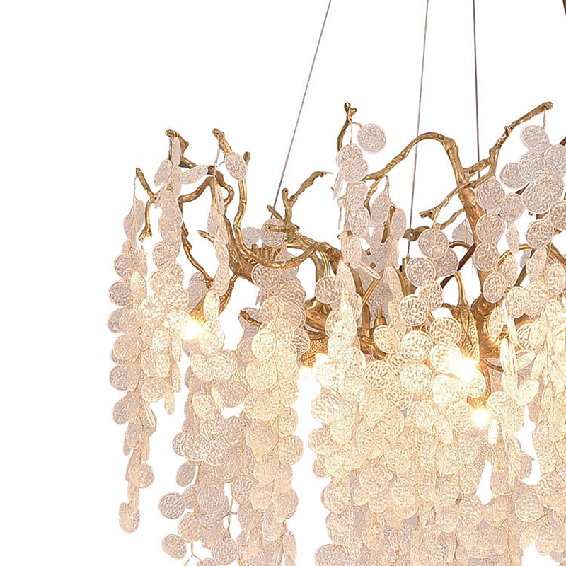 LED Chandeliers Modern Luxury, 60cm Gold Crystal for Home Interiors Kitchen Bedroom Iron Art Tree Branch Lamp Creative Lamp Light 85-265V 2025 - $739.49 –P10