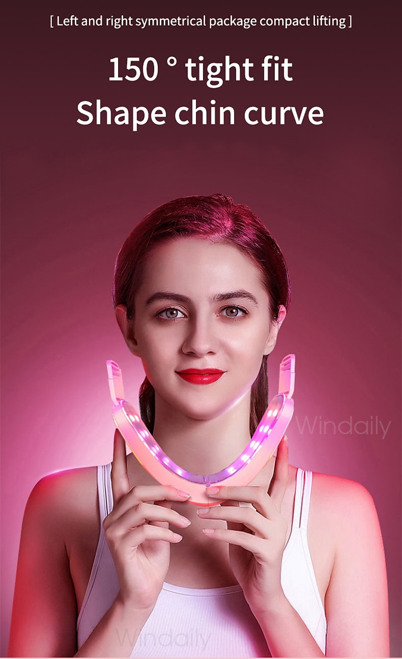 2025年 フェイシャル リフティング デバイス led 光子療法 フェイシャル スリミング 振動 マッサージャー 二重あご v 顔型 頬リフト ベルト マシン  コレクション – $27.99 –P13