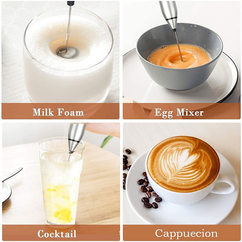 Milk Frother Handheld with 3 Heads Coffee Whisk Foam Mixer with USB Rechargeable 3 Speeds Electric Mini Hand Blender for Latte Cappuccino Hot Chocolate Egg 2025 - $23.99 –P11