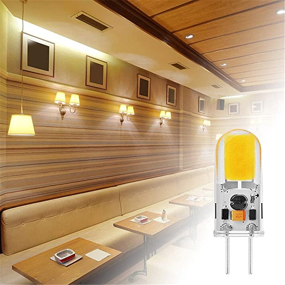 4pcs LED Bi-pin Lights GY6.35 Silica Gel Spotlight 5W 500 lm Light Bulb  COB Energy Saving and Environmental Protection Crystal Chandelier Light Source Warm White White  AC/DC12 V 2026 - $17.49 –P8