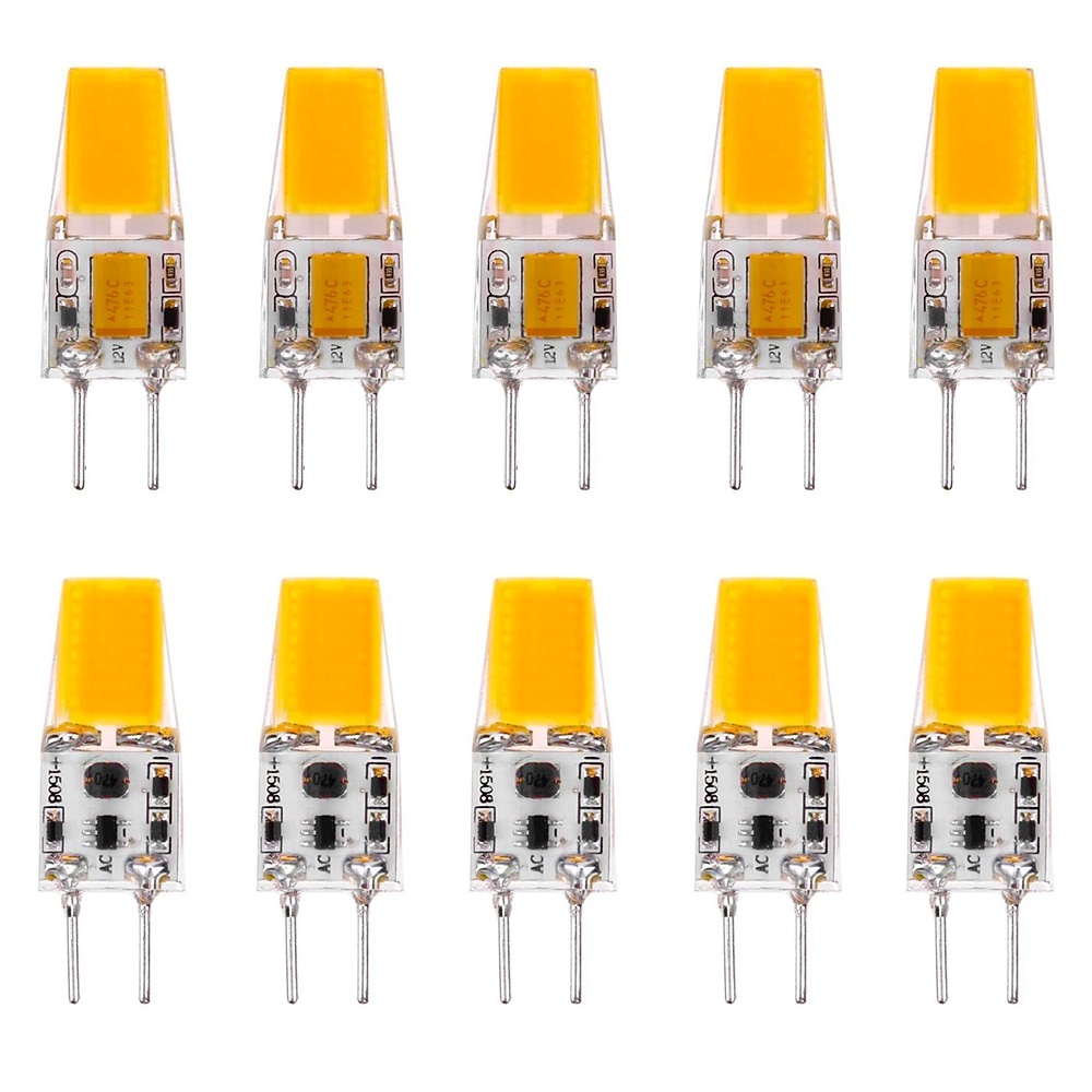 2025年 ledバイピンライト 10個 gy6.35 5w ledキャンドルライト ledコーンライト 500 lm コブビーズ 温白色 白ac/dc 12v クリスタルシャンデリア光源 省エネで環境に優しい電球  コレクション – $40.99 –P1