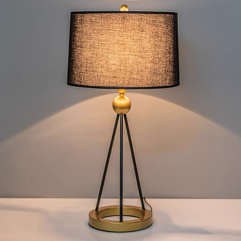 Lámpara de mesa LED pantalla de tela hierro, 5w 24,6 "lámpara de escritorio para sala de estar oficina dormitorio lámpara de mesita de noche simple moderna decorativa estudio sala de estar romántica 2025 - $474.59 –P5