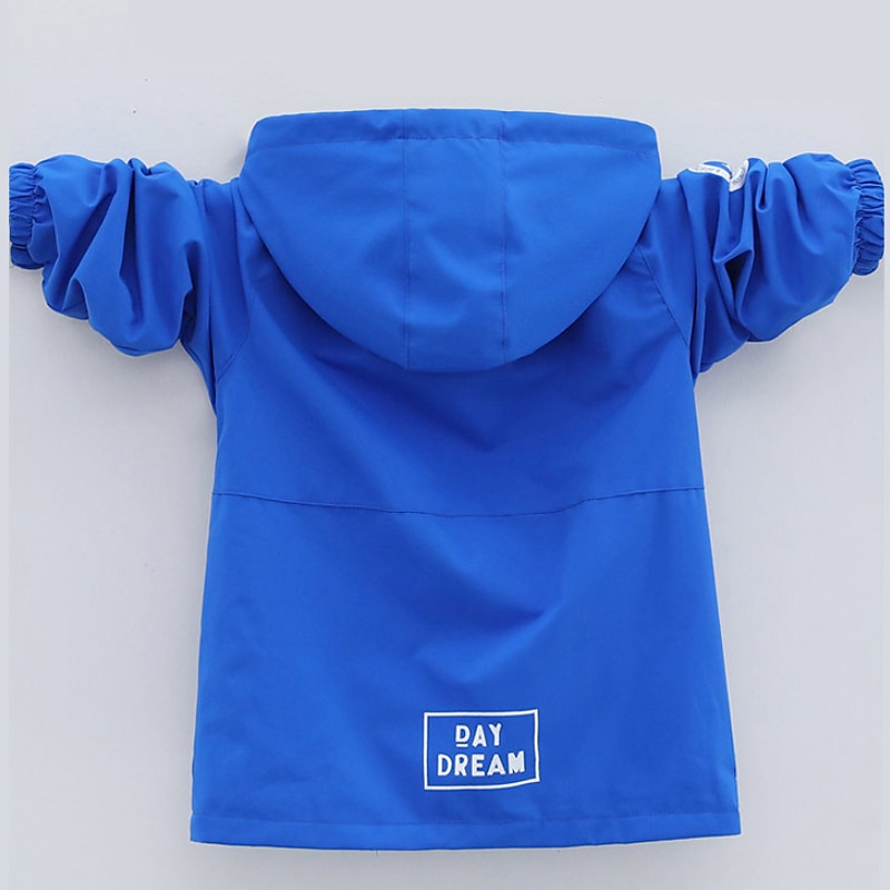 Bambino Da ragazzo Giacca con cappuccio Capispalla Tinta unica Alfabetico Manica lunga Cappotto Esterno Cotone Fantastico Giornaliero Verde Nero Blu Inverno Autunno 7-13 anni del 2025 a $40.99 –P6