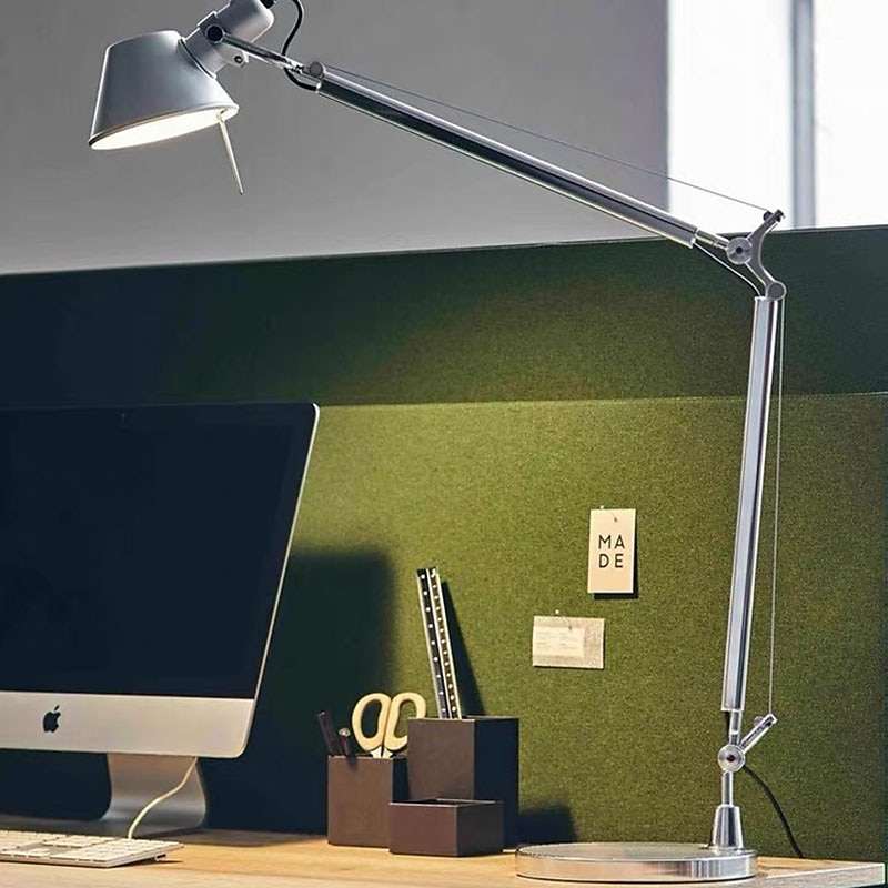 Swing Arm Table lamp LED Silver Table lamp for Desktop Aluminium E27 Flexible Adjustable Eye Care Study Office Table lamp 2025 - $237.29 –P5