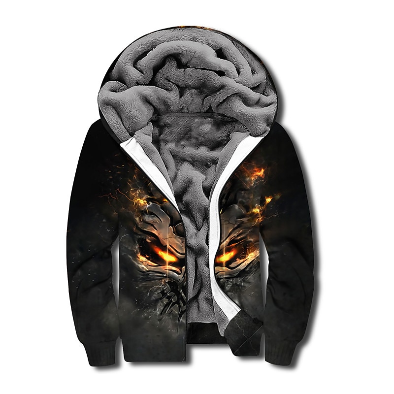 Per uomo Teschi Stampe astratte Felpa con cappuccio Felpe Felpa Felpa con cappuccio Manica lunga Felpa con cappuccio Con cappuccio Originale Stampa 3D Giornaliero Sport Nero Rosso Cerniera Stampa del 2025 a $65.99 –P4