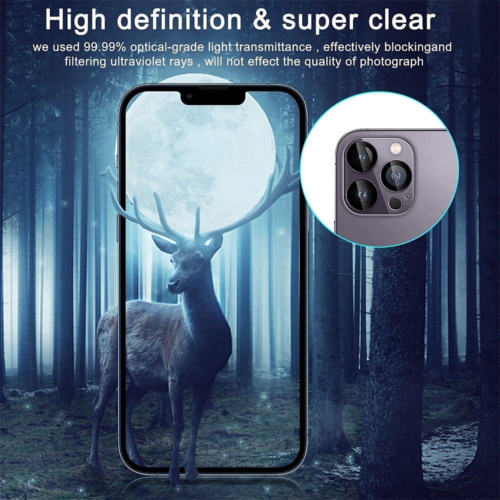 3 Pack Camera Lens Protector For Apple iPhone 16 iPhone 15 Pro Max Plus iPhone 14 Pro Max iPhone 13 iPhone 12 Tempered Glass 9H Hardness High Definition Scratch Proof 2025 - $6.99 –P6