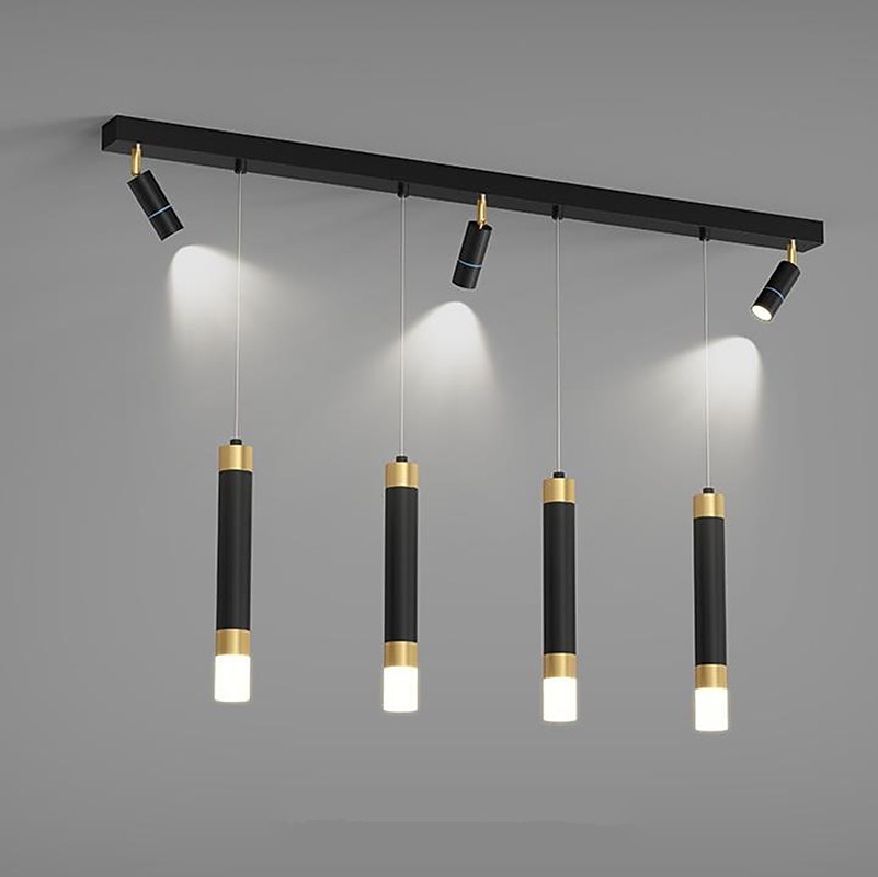 Luminária suspensa Luminárias ajustáveis com holofotes, candelabro de 5 luzes e 7 luzes de acrílico Decoração do quarto Lâmpada do teto Sala de jantar, Sala de estar, Bar, Iluminação pendente da de 2025 por $229.99 –P5