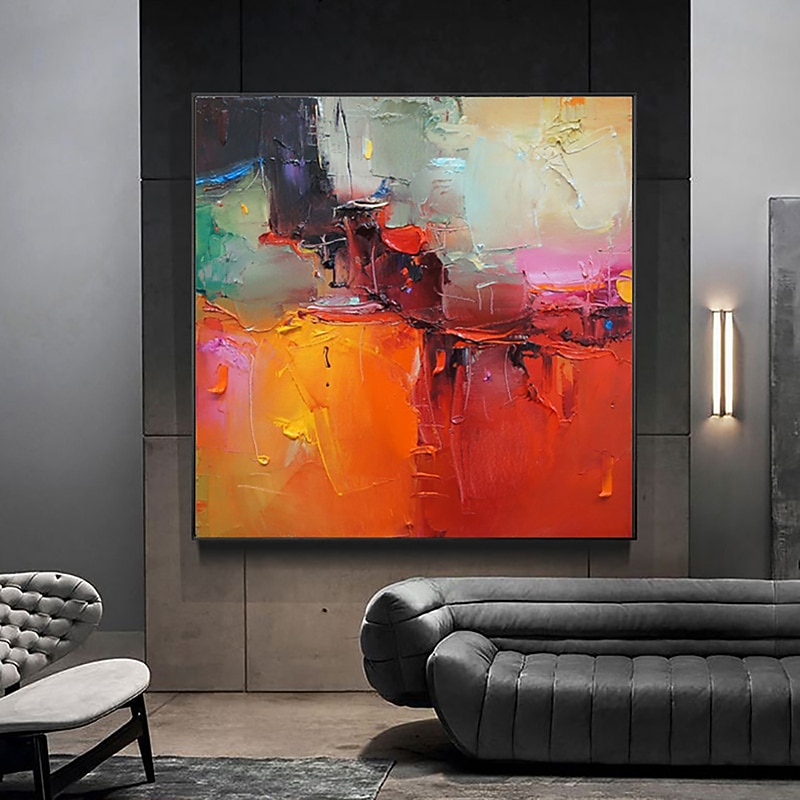 handgjord oljemålning canvas väggkonst dekoration modern abstrakt för heminredning rullad ramlös osträckt målning 2025 - $43.99 –P4