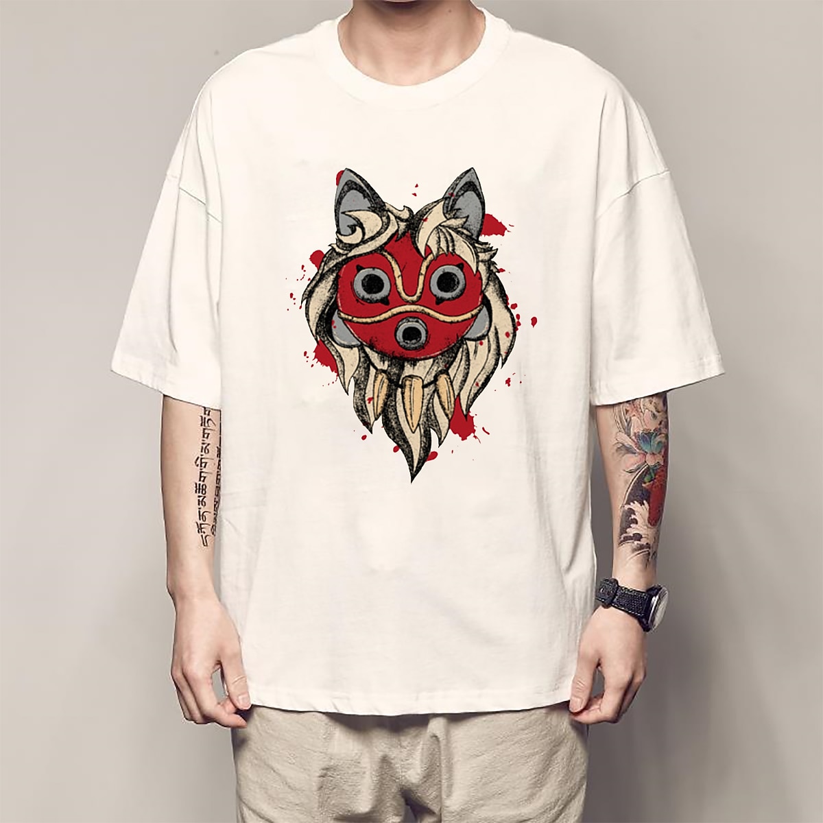 Princess Mononoke San T-shirt Anime Cartoon Anime Classic Street Style For Couple's Men's Women's Adults' Hot Stamping 2025 - GBP £13 –P1