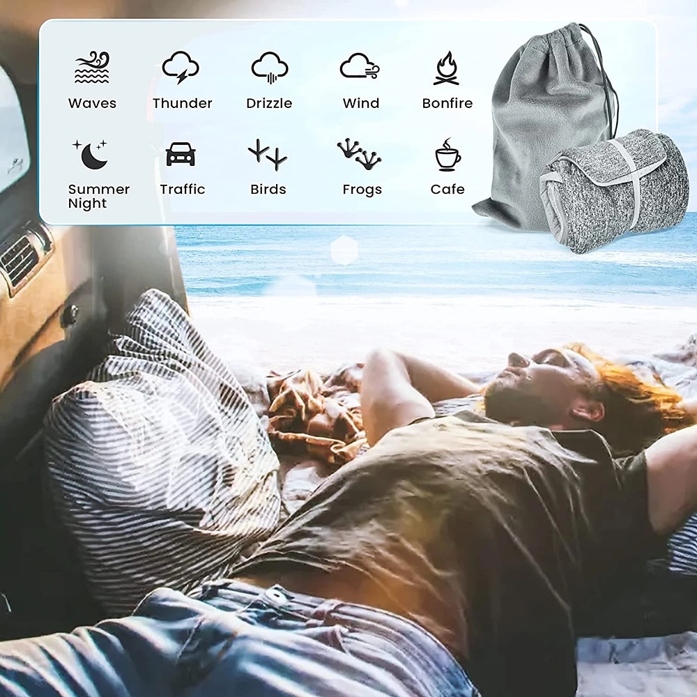 Sleep Headphones Bluetooth 5.2 Breathable Soft Eye Mask 24 White Noise Music Sleeping Headphones Sleep Mask Earbuds for Side Sleepers Workout Running Insomnia Travel Yoga 2025 - $25.99 –P3