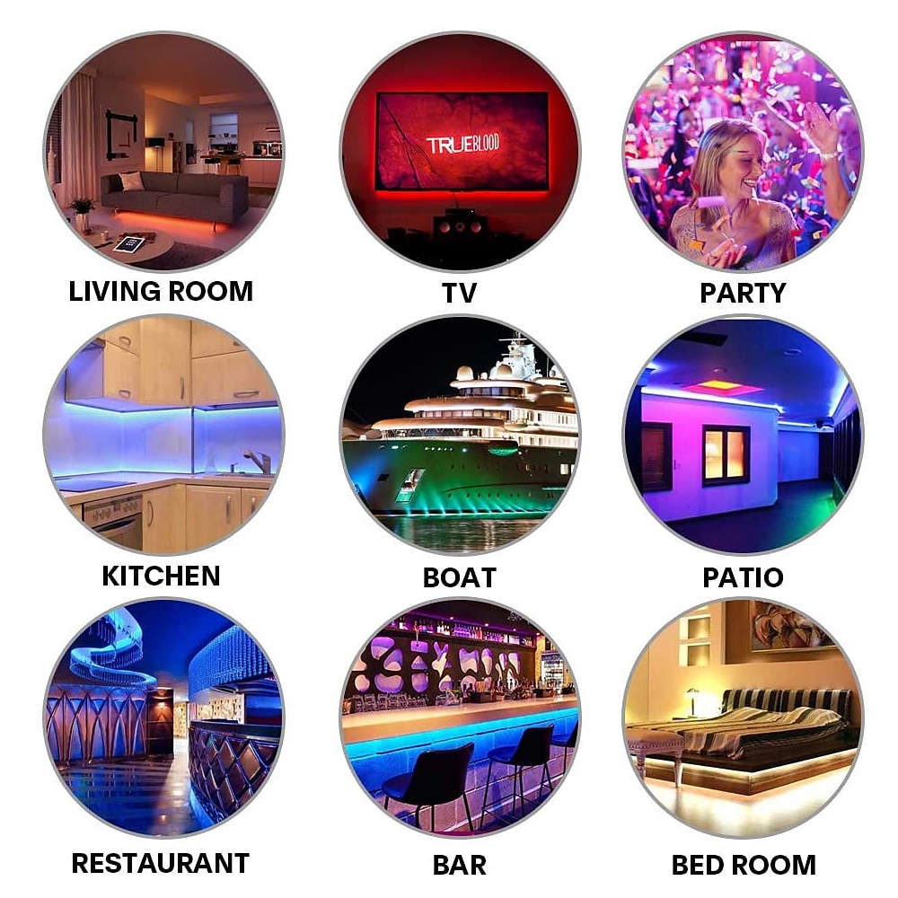 led light strip 15m/20m 50ft 65.6ft rgb kleurverandering led light strip kit met ir44 key afstandsbediening voor slaapkamer verlichting flexibele woondecoratie 2025 - $19.99 –P8