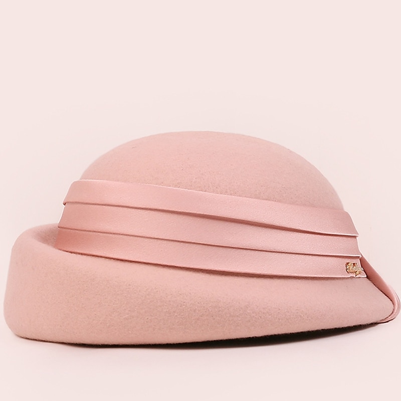 Hüte 100% Wolle Bowler / Cloche Hut Fischerhut Formal Casual Tee-Party Kentucky Derby Damentag Elegant Mit Schleife Kopfschmuck Kopfbedeckung 2025 - $43.99 –P13