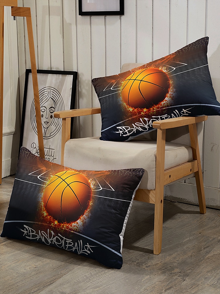 3d sengetøy sport basketball baseball print dynetrekk sengesett dynetrekk med 1 print print dynetrekk eller trekk， 2 putevar for dobbel/dronning/konge 2025 - $41.99 –P3