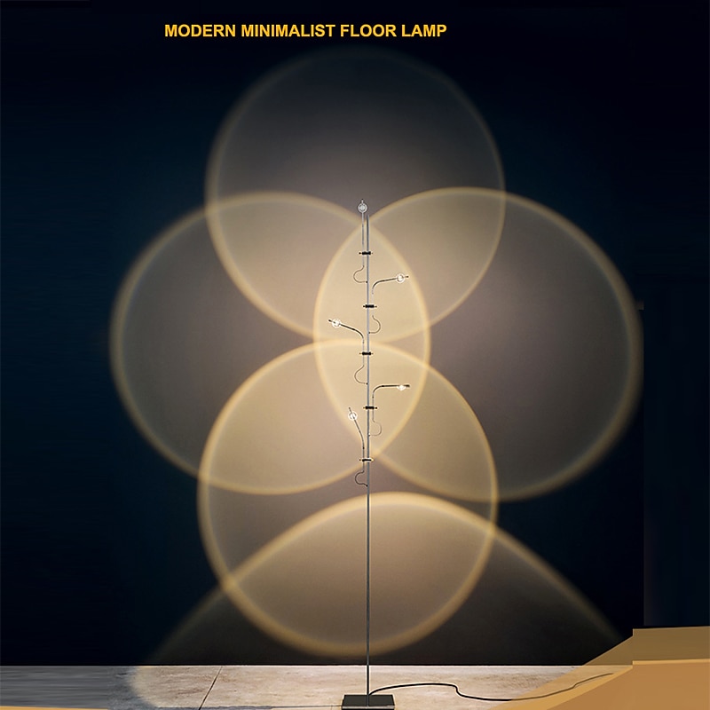 led vloerlamp minimalistisch creatief led licht en schaduw vloerlamp woonkamer banklamp italiaanse kunst projectie zonsondergang designer vloerlamp 2025 - $273.79 –P9