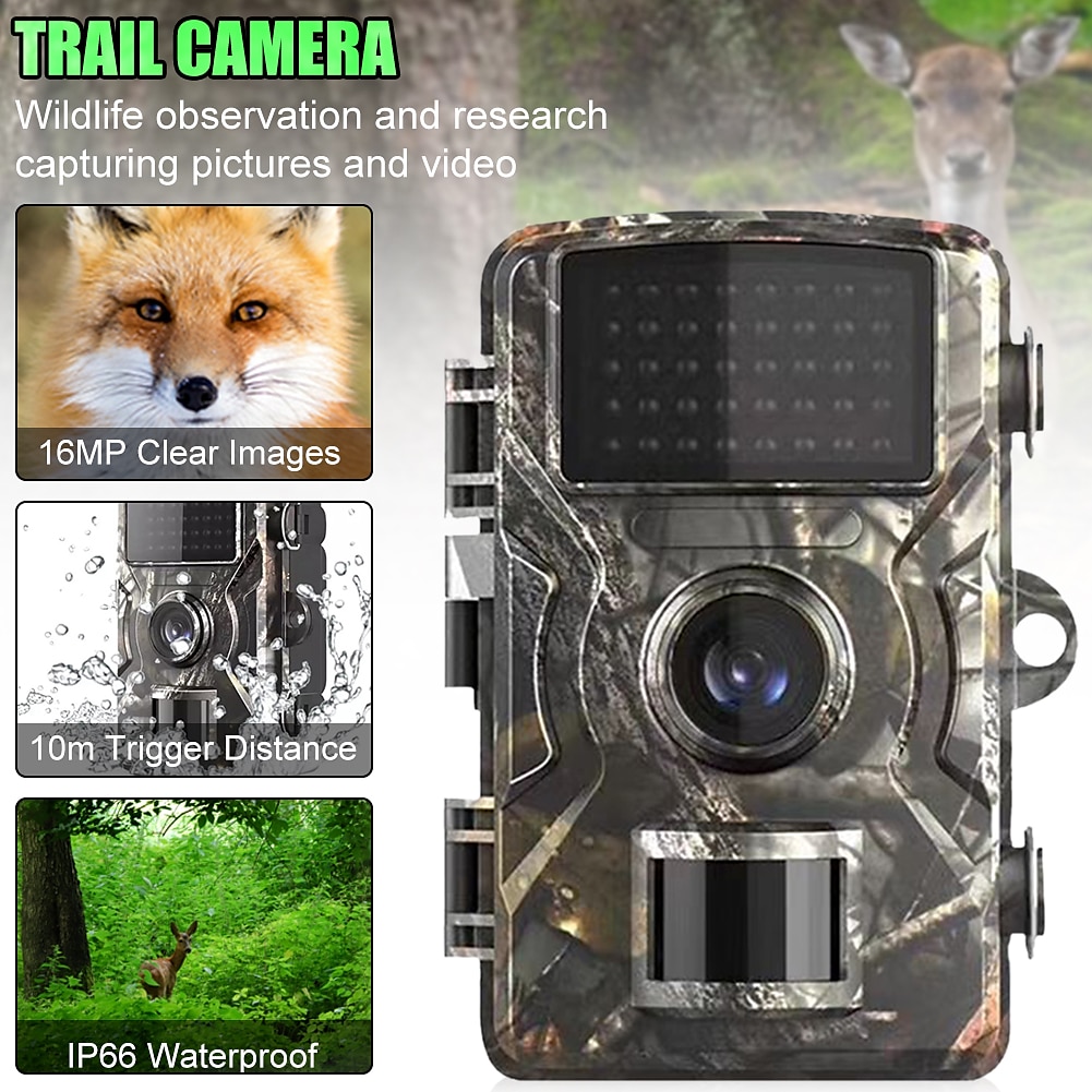 DL001 Hunting Trail Camera 16MP 1080P Wildlife Scouting Camera with 12M Night Vision Motion Sensor IP66 Waterproof Trail Camera 2025 - $55.99 –P7