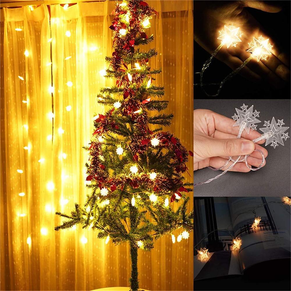 Star Fairy String Lights Christmas Holiday Lights 10M 80LEDs with 13key Remote Control Creative Party Holiday Optional Remote Controller Battery Box or Remote Controller USB 1set 2025 - $18.99 –P5