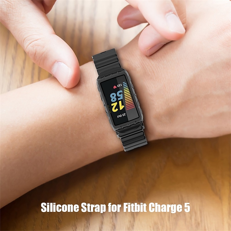 2025年 スマートウォッチバンド と互換性があります Fitbit Charge 4 / Charge 3 / Charge 3 SE Charge 5 シリコーン スマートウォッチ ストラップ 防水 調整可 高通気性 スポーツバンド 置換 リストバンド  コレクション – $10.99 –P4