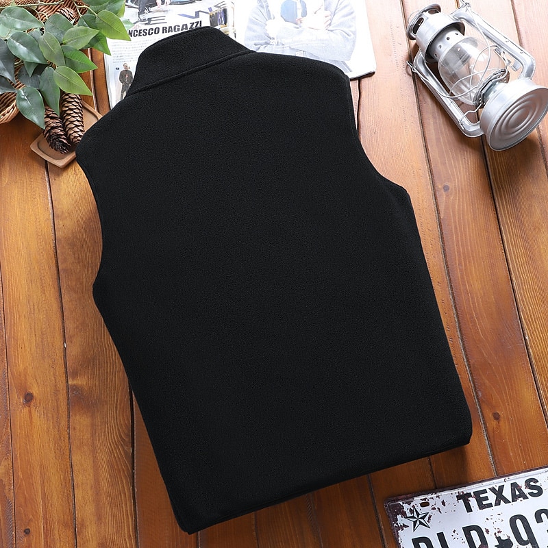 Муж. Флисовый жилет Флис Жилет На каждый день На выход фестиваль Спорт Классический Наступила зима Молния Карман Полиэстер Сохраняет тепло Однотонный Молния Воротник-стойка Стандартный 2026 - $31.99 –P10