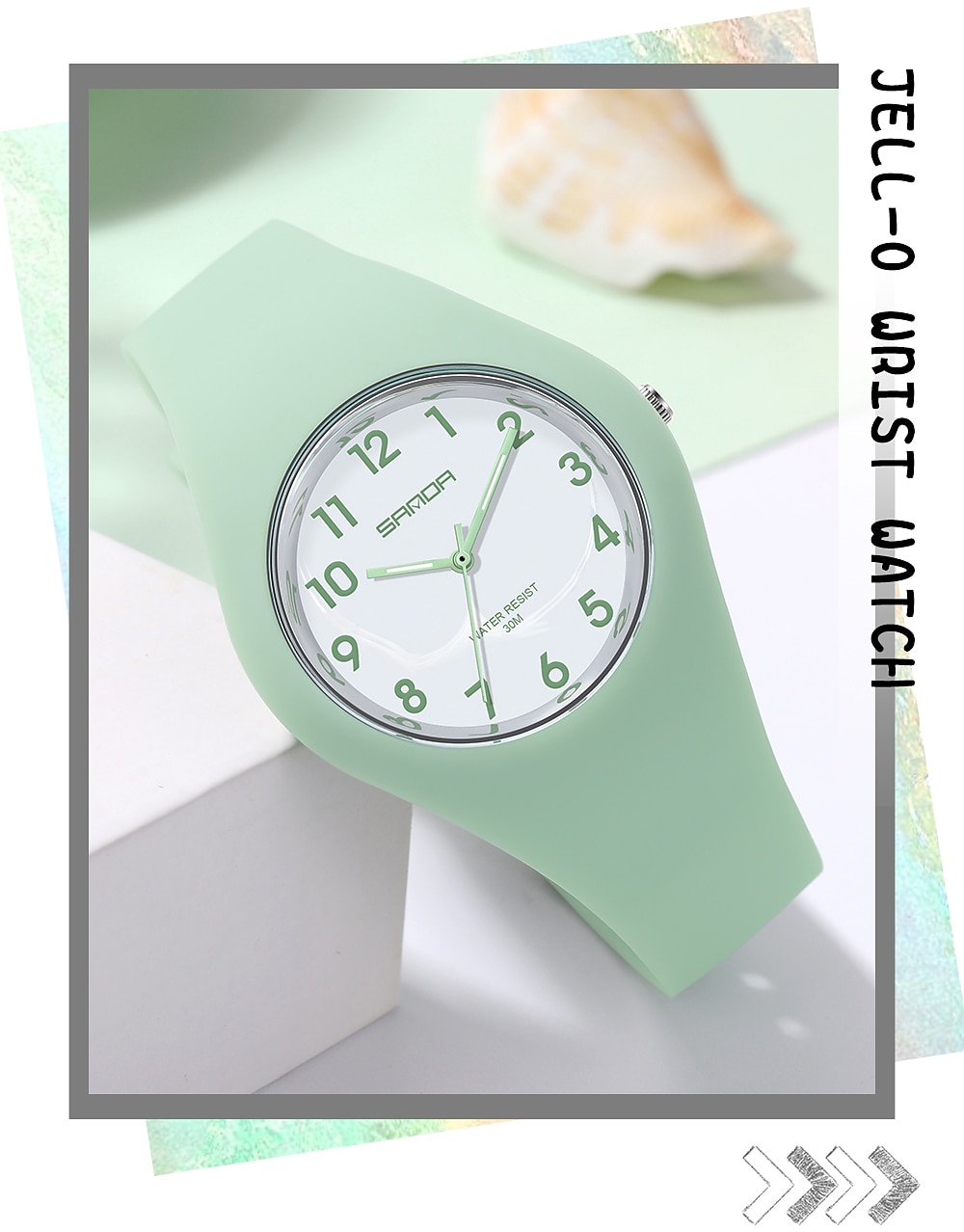 sanda dameshorloges casual fashion quartz horloge waterdicht valbestendig hd digitale weegschaal display damesklok 6056 2025 - $23.99 –P3