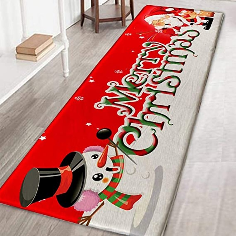 2025年 クリスマスフランネルフロアマットランナークリスマスマット寝室滑り止めふわふわカーペット  コレクション – $18.99 –P9