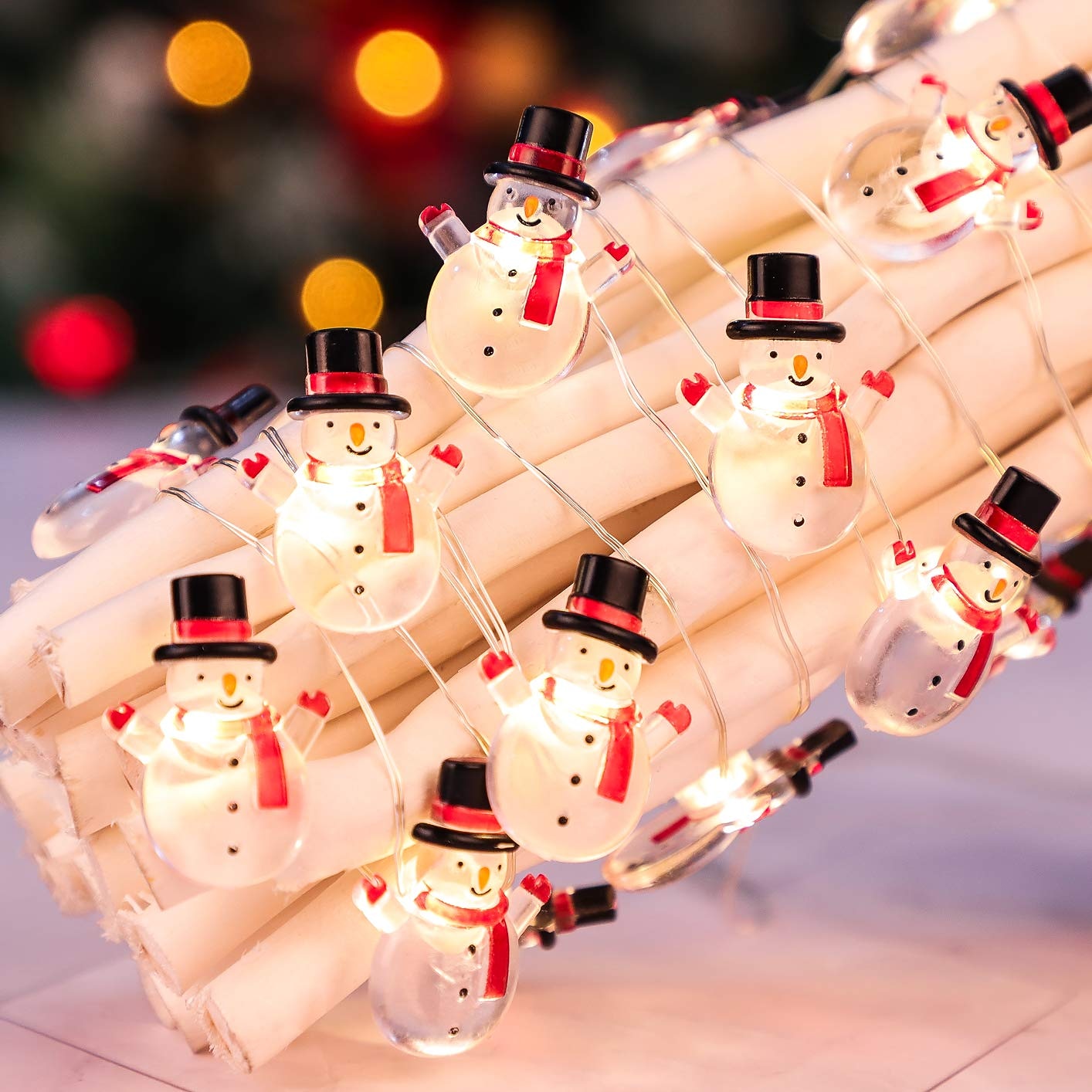 Christmas Santa String Lights Snowman Bells Candy Lights Decor LED Fairy String Lights 3M-30LEDs 2M-20LEDs Battery Powered Christmas Tree Garden Home Party Atmosphere Decoration 2025 - CAD $17.99 –P18