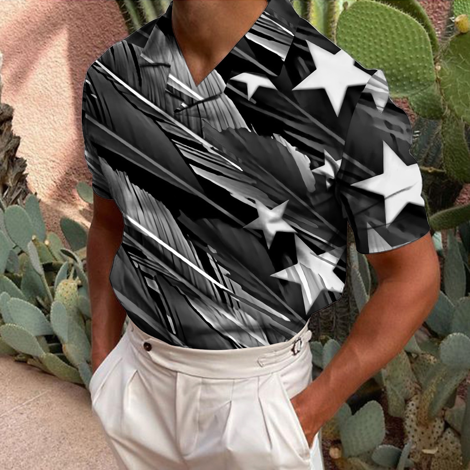 Hombre veteranos Patriótico Bandera Camisetas polo Camiseta de golf Manga Corta Camisa Cuello Vuelto Casual Diario Impresión 3D Rojo Azul Piscina Verde Trébol Gris Oscuro Estampado Abotonar Ropa Moda 2025 - $22.99 –P3