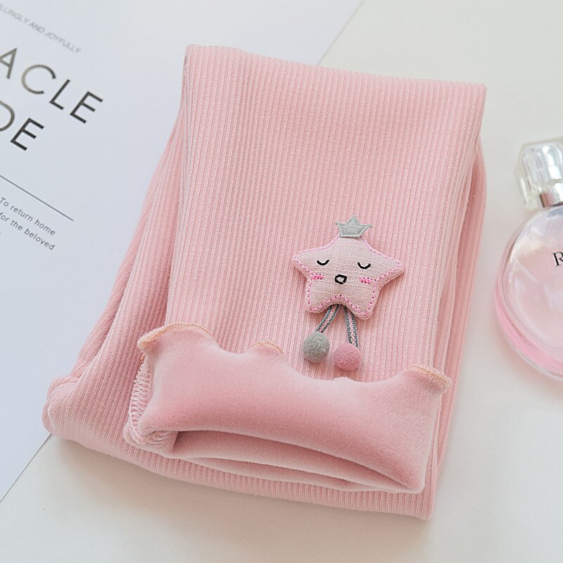 Barn Flickor Fleecefodrade Leggings Tecknat Aktiv Rynkad Skola Bomull 3-7 år Höst Svart Rodnande Rosa Purpur 2025 - $10.49 –P3