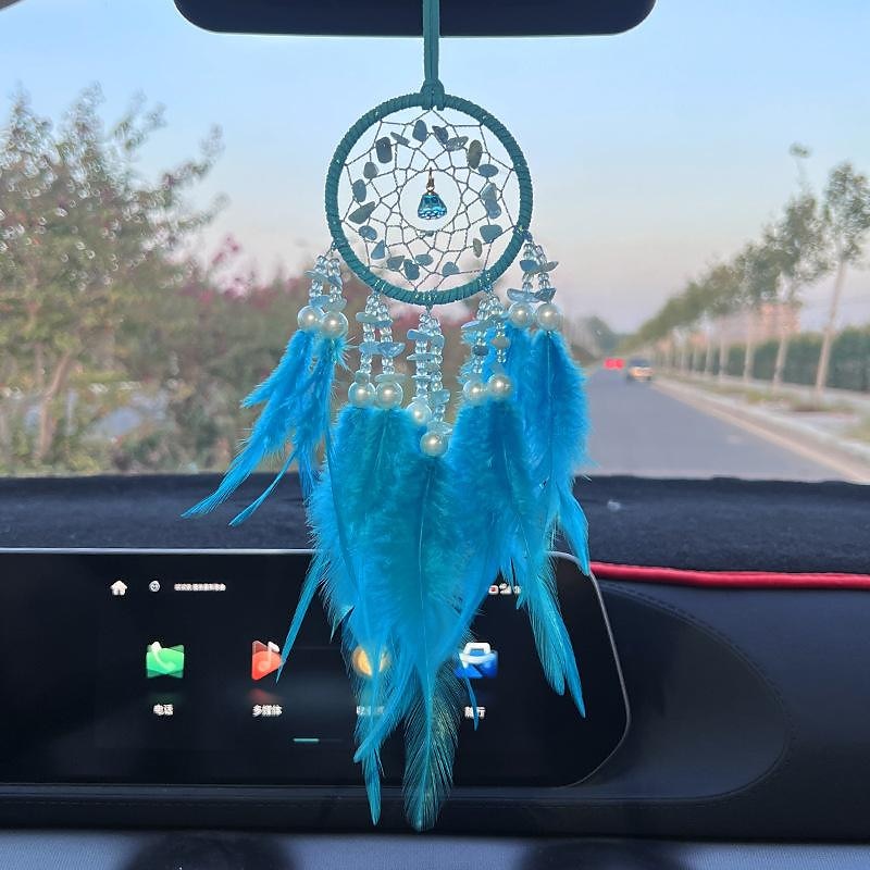 Pink Dream Catcher Handmade Gift with Feather Wall Hanging Decor Art Wind Chimes Boho Style Car Hanging Home Pendant 2025 - $15.49 –P7