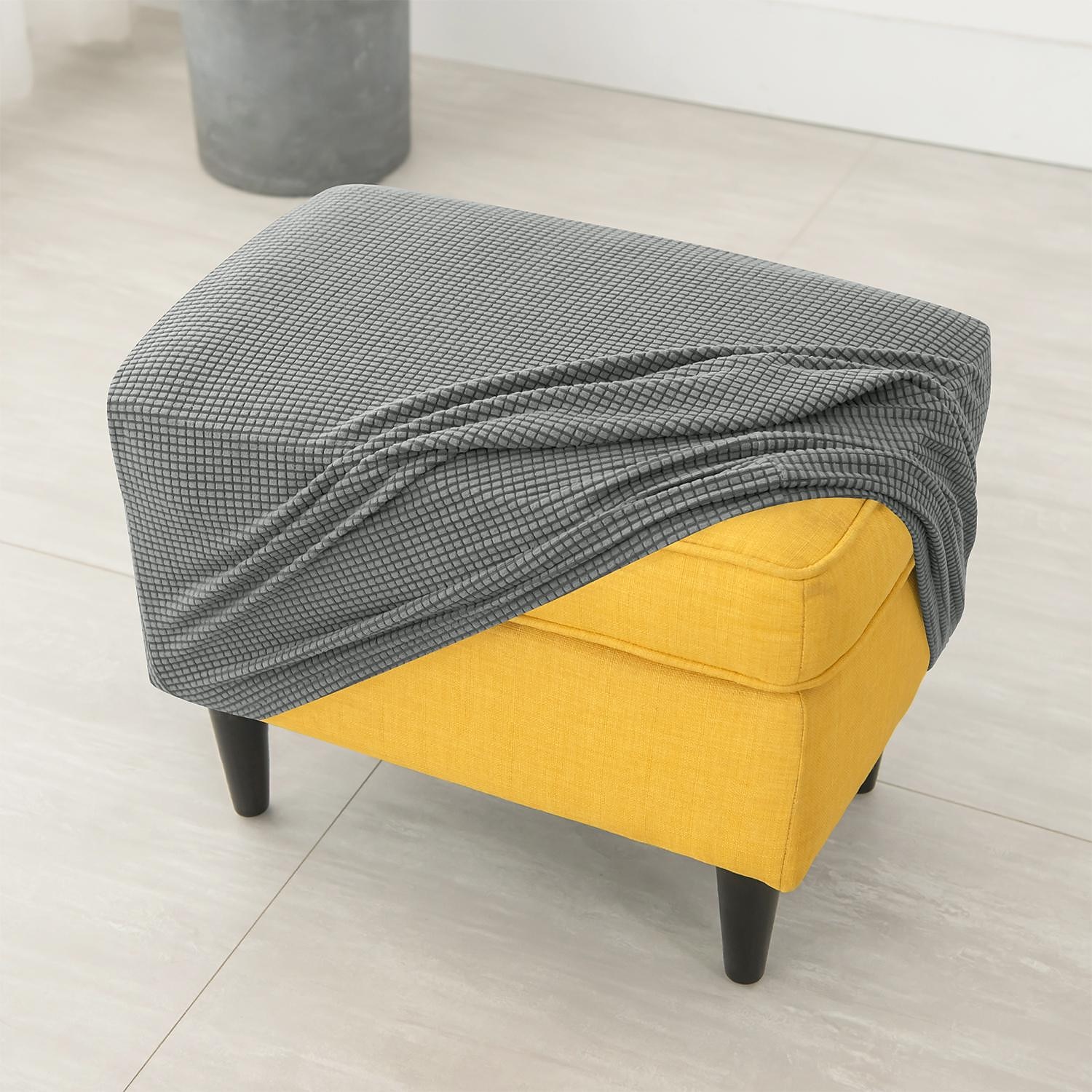Funda elástica para otomana plegable color burdeos, protector de muebles, funda rectangular suave con base elástica, funda para otomana 2025 - $21.99 –P3