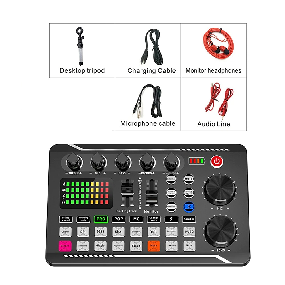 Professional Audio Mixer, Live Sound Card and Audio Interface with DJ Mixer Effects and Voice Changer,Podcast Production Studio Equipment, Prefect for Streaming/Podcasting/Gaming 2025 - $51.99 –P18
