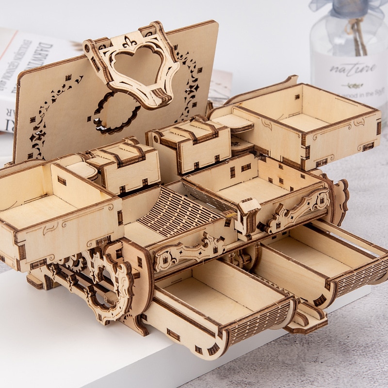 nőnapi ajándékok 3d fa puzzle antik ékszerdoboz zenedoboz készlet barkácsolás otthoni dekoráció lézerrel vágott mechanikus modell anyák napi lenyűgöző ajándékok felnőtteknek anyák napi ajándékok 2025 - $61.99 –P7