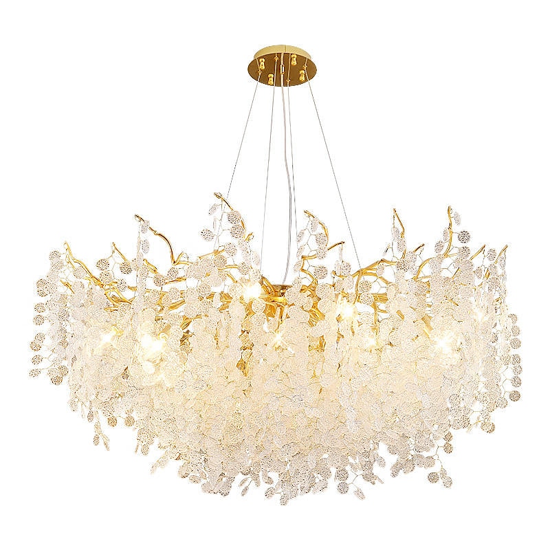 LED Chandeliers Modern Luxury, 60cm Gold Crystal for Home Interiors Kitchen Bedroom Iron Art Tree Branch Lamp Creative Lamp Light 85-265V 2025 - $739.49 –P1