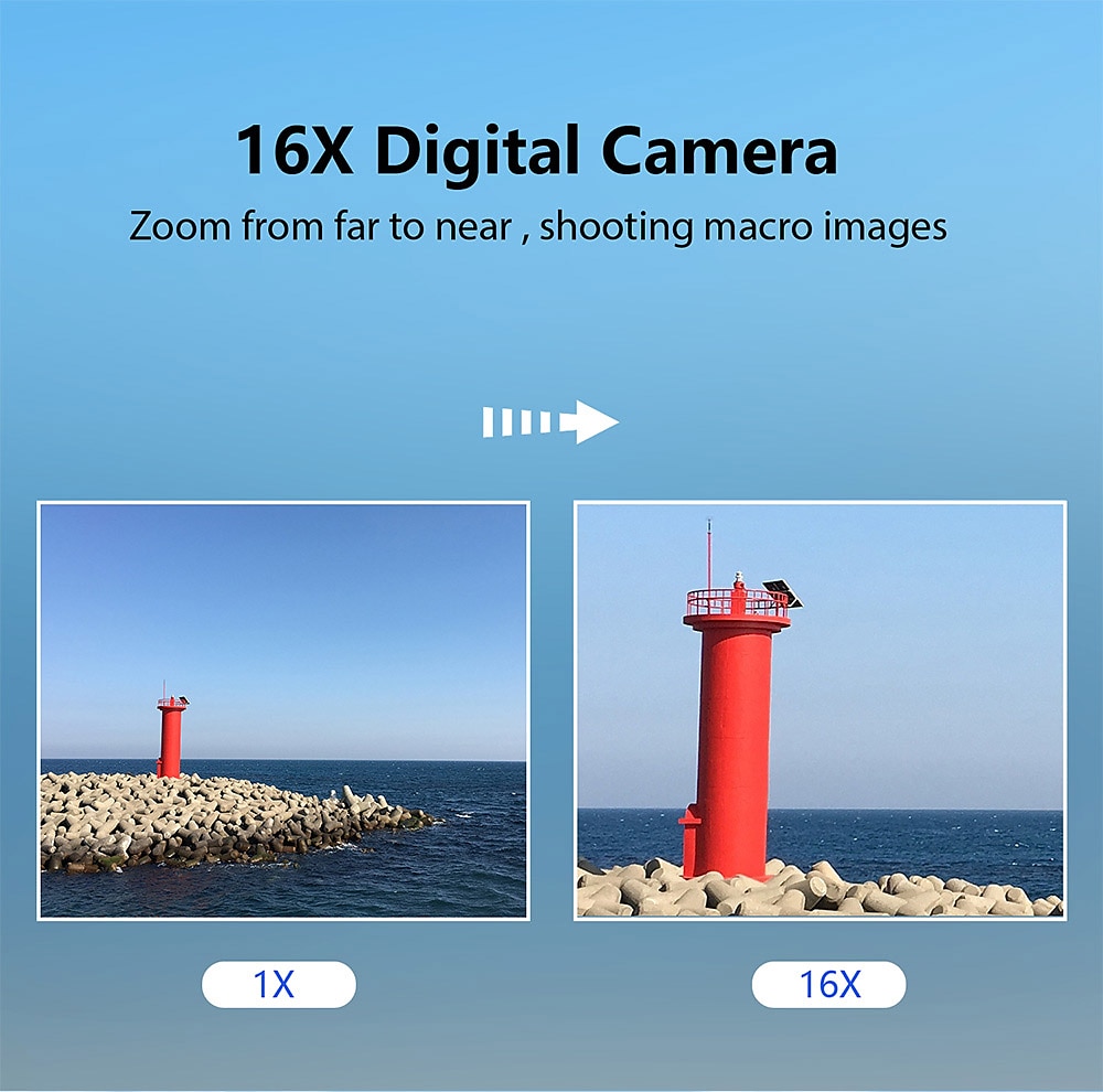 Digital Camera 1080P 44MP Vlogging Camera with LCD Screen 16X Zoom Compact Portable Mini Rechargeable Camera Gifts for Students Teens Adults Girls Boys 2025 - $75.99 –P7
