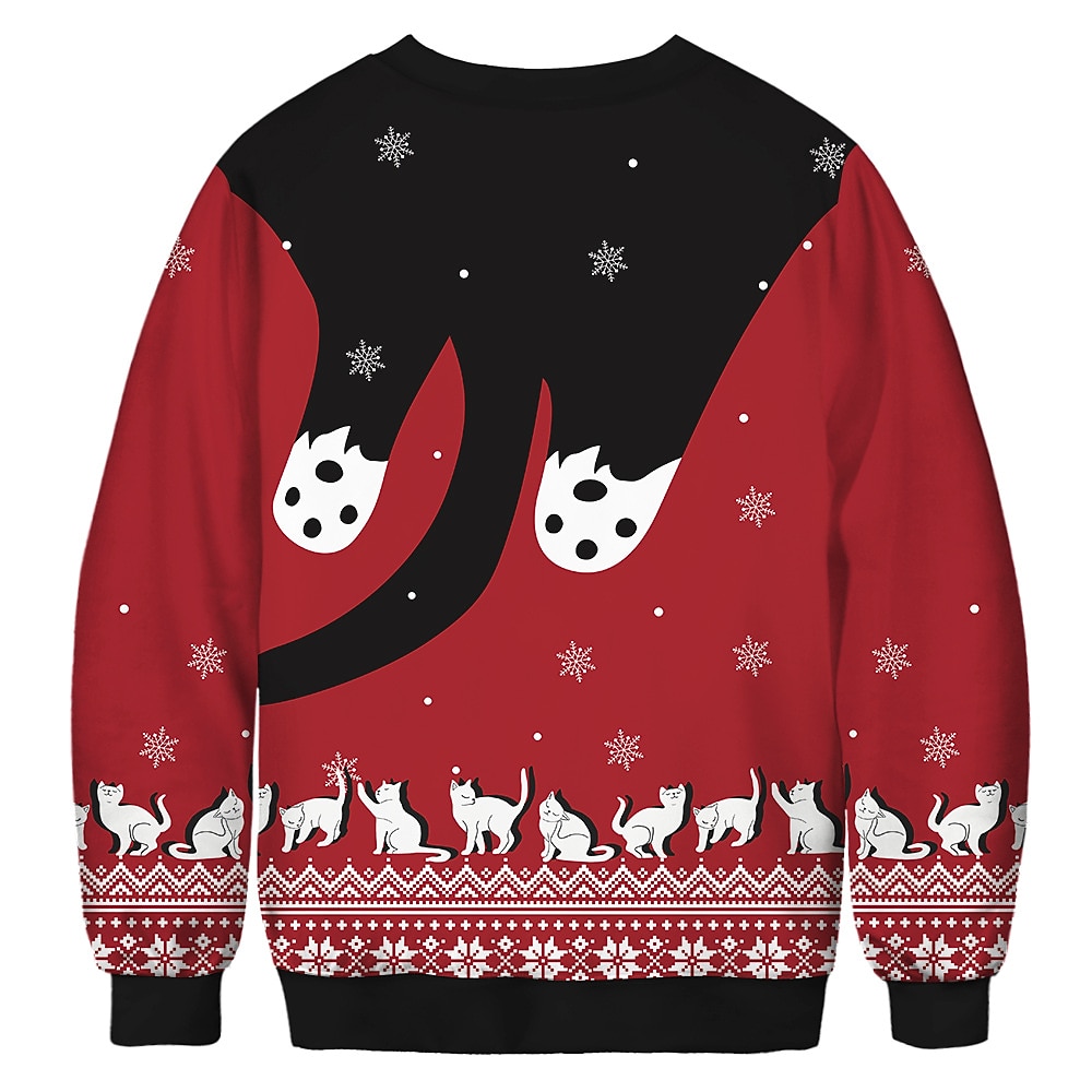 Papá Noel Gato Hombre de pan de jengibre Suéter de navidad Sudadera Hombre Mujer Navidad Navidad Carnaval Mascarada Nochebuena Adultos Fiesta Navidad Poliéster Cima 2025 - $24.99 –P12