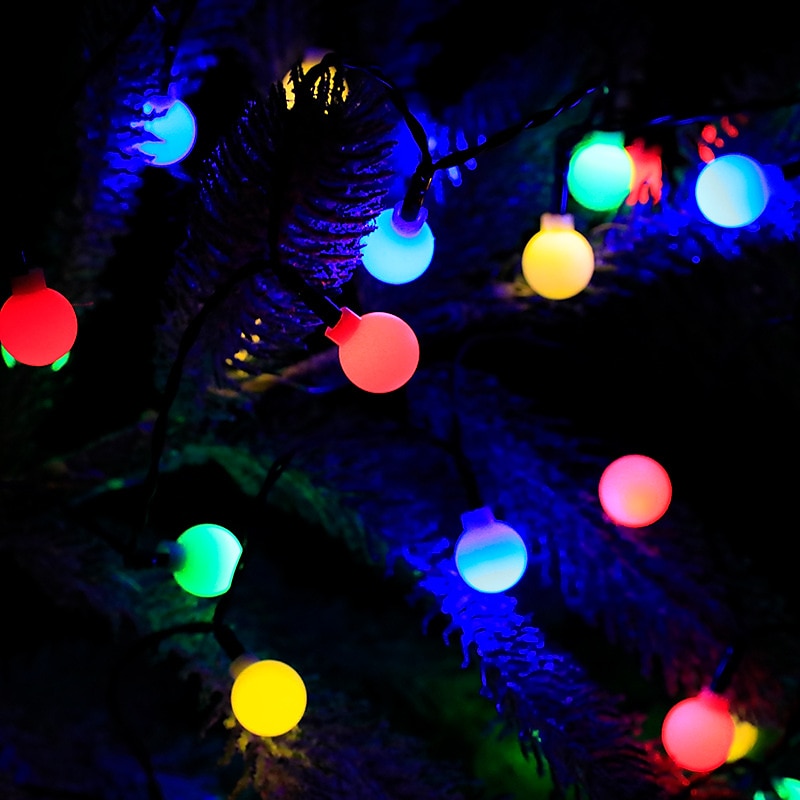 Mini Globe String Lights Solar LED Fairy String Lights Waterproof 12M 7M 6.5M 8 Modes Lighting Outdoor Garden Decoration Light Christmas Tree Hanging Lights Balcony Yard Wedding Party Holiday Decor 2025 - $8.99 –P9