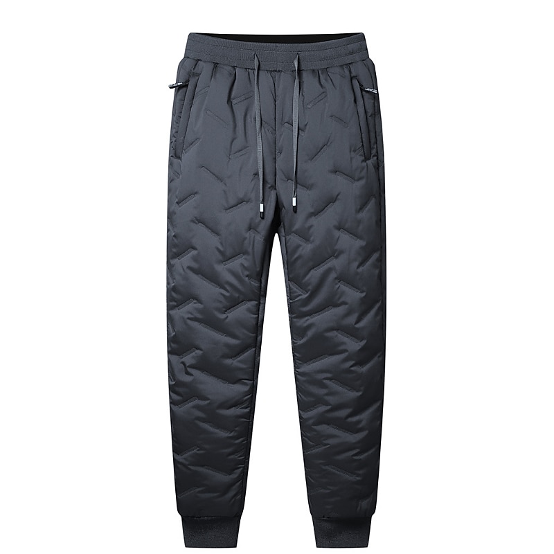 Hombre Sherpa Persona que practica jogging Pantalones de invierno Pantalones Pantalones casuales Bolsillo Correa Cintura elástica Plano Impermeable Templado Diario Ropa de calle Moda Moderno Negro 2026 - $27.99 –P4