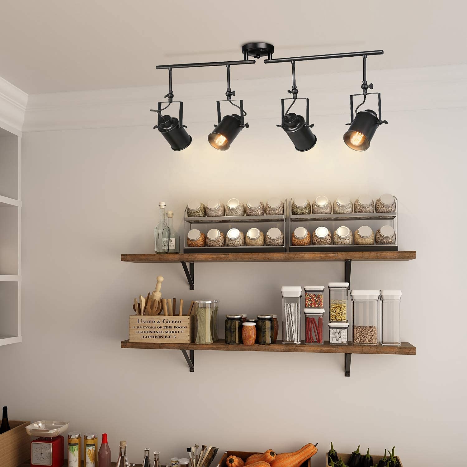 LED Ceiling Spotlight Retro Vintage Ceiling lights E27 Downlight, 2-lights Round Design Black Iron Lampshade, Rotatable Adjustable Industrial Wind Spotlights 2025 - $84.99 –P12