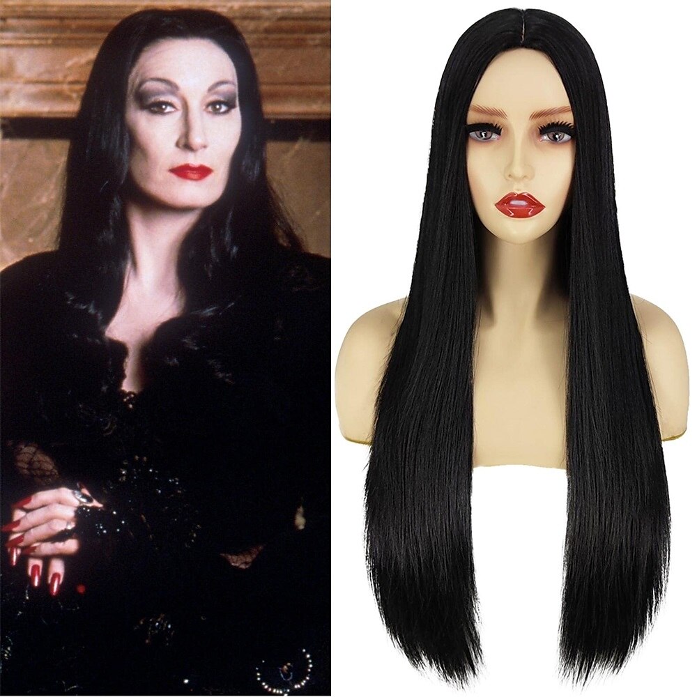 Pelucas de fiesta navideñas, pelucas largas y rojas de Peviyile para mujer, peluca de disfraz de Sally de Pesadilla antes de Navidad, peluca de pelo en la mitad, linda peluca para fiesta de carnaval 2025 - $31.99 –P8