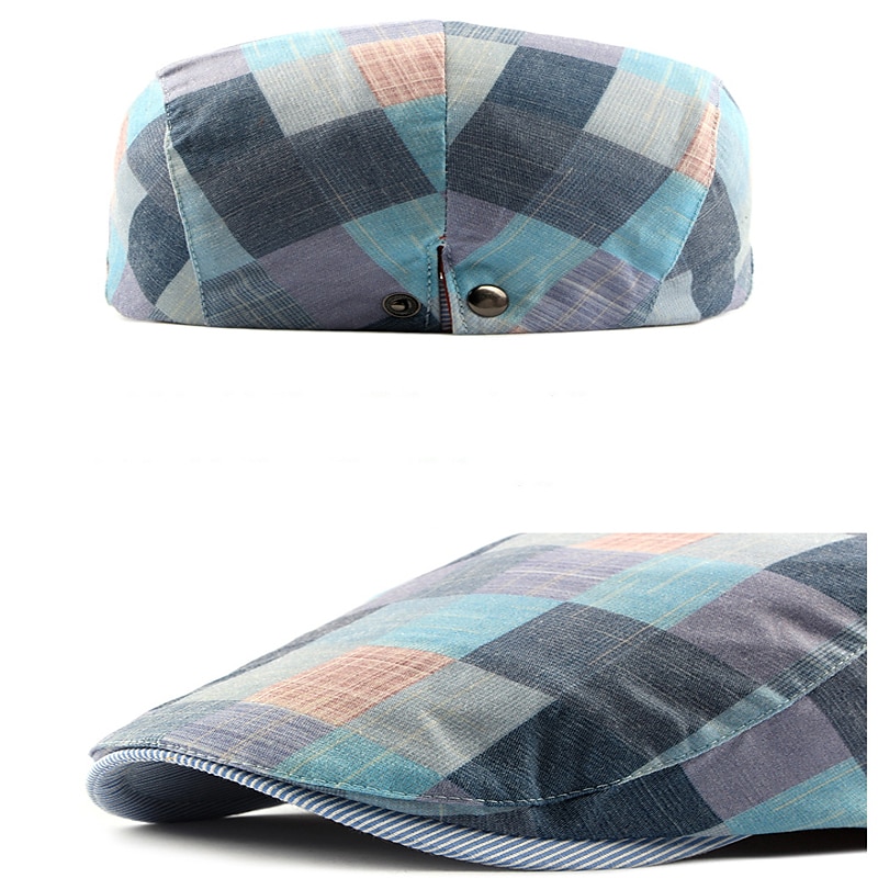 Men's Flat Cap Pink Red Cotton Adjustable Buckle Print Simple 1920s Fashion Casual Street Dailywear Weekend Plaid Portable Comfort Fashion 2026 - E£903.4 –P7