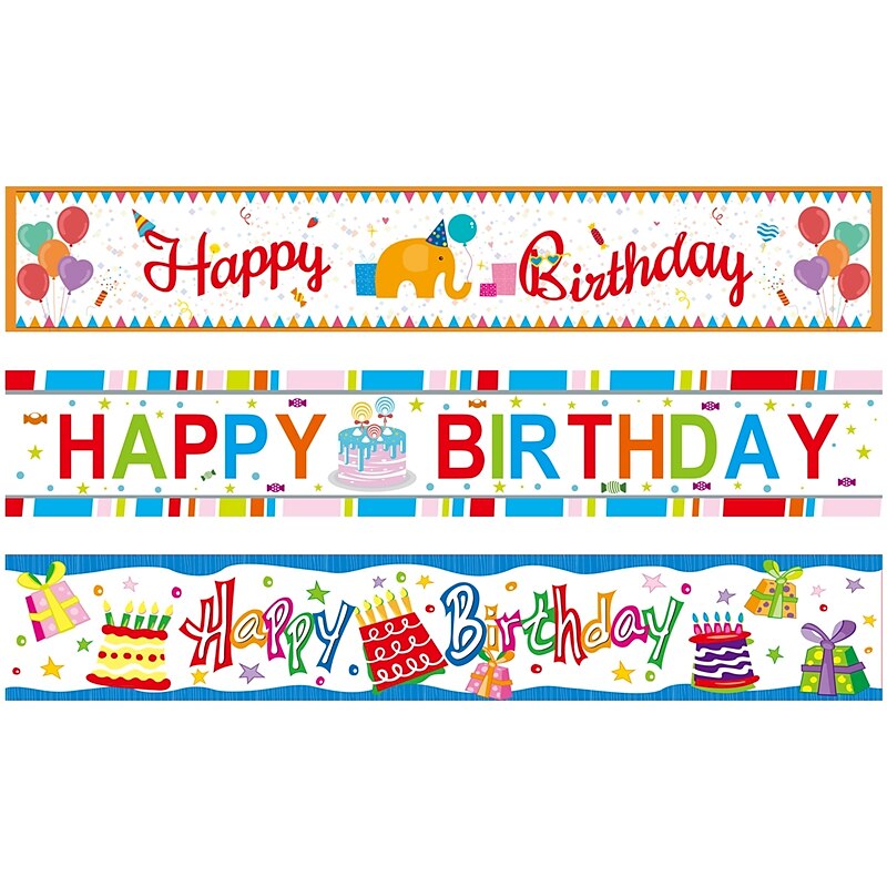 Happy Birthday Banner, Birthday Banner Decorations, Birthday Outdoor & Indoor Hanging Decor, Holidays Party Decor Supplies 300*50cm (10ft*18.9 Inch) 2025 - $16.49 –P11