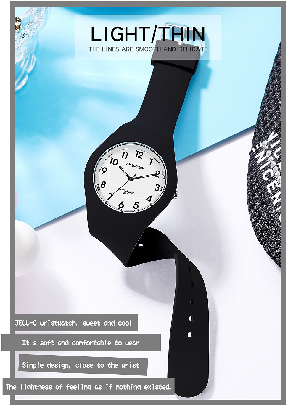 sanda dameshorloges casual fashion quartz horloge waterdicht valbestendig hd digitale weegschaal display damesklok 6056 2025 - $23.99 –P4