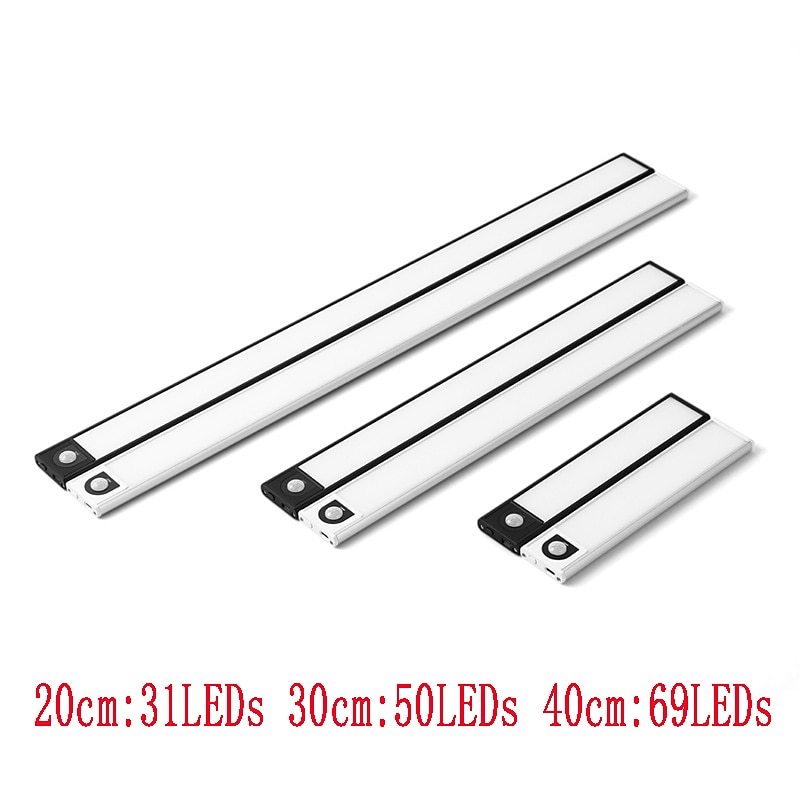 LED Night Lights Motion Sensor USB Rechargeable Ultra-Thin Kitchen Cabinet Closet Lamp PIR Motion Sensor Wireless Night Lamp Bedroom Corridor Passageway Dormitory Lighting 2025 - $12.49 –P10